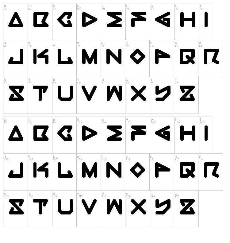 Rec font map